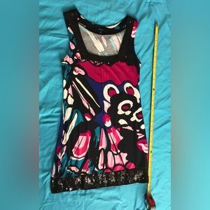 Y2k Express multicolored short dress with sequins accents